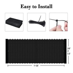 SUNLAX 3.3’x19.7′ Black Balcony Privacy Screen Fence Windscreen Cover Fabric …