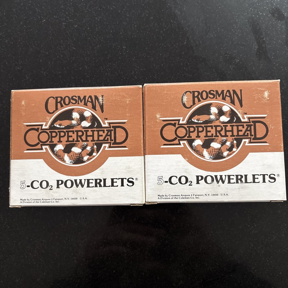 Crosman Airgun 5 Copperhead CO2 Powerlets 12 Grams Lot Of 2 (10 Total). 12 Grams