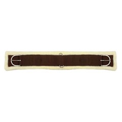 HORSE GIRTH Nylon Web Front Premium Maize Fleece Back 6.5″ Wide with 1″ D-Rings