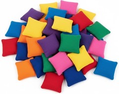 20 Pcs Mini Bean Bags for Tossing Games – Colorful Small Cornhole Bags 2″ x 2…