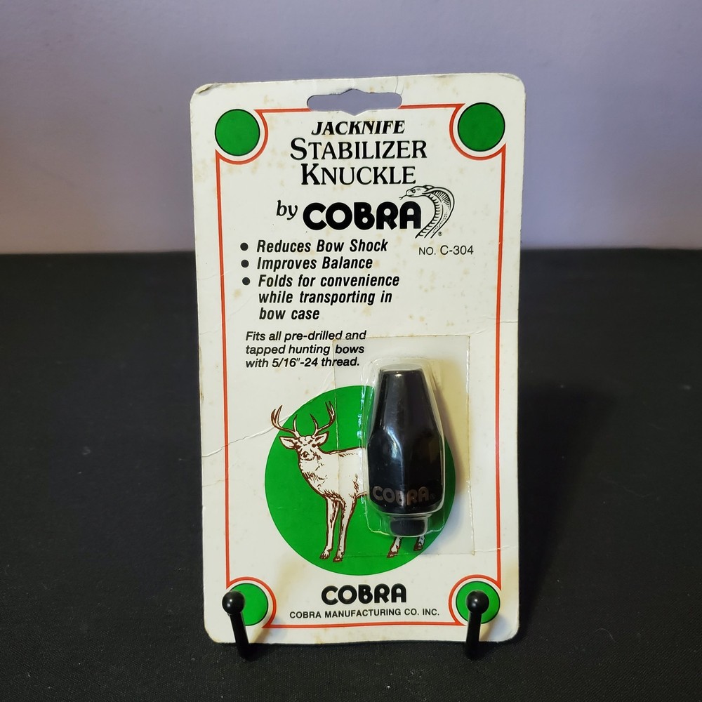 Cobra C-304 Jackknife Stabilizer Knuckle, Aluminum, Bow Hunting, NOS