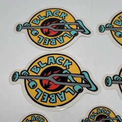Vintage Skate Stickers Black Label Crutch Skateboarding 5-4.5” & 5-2” Lot Of 10