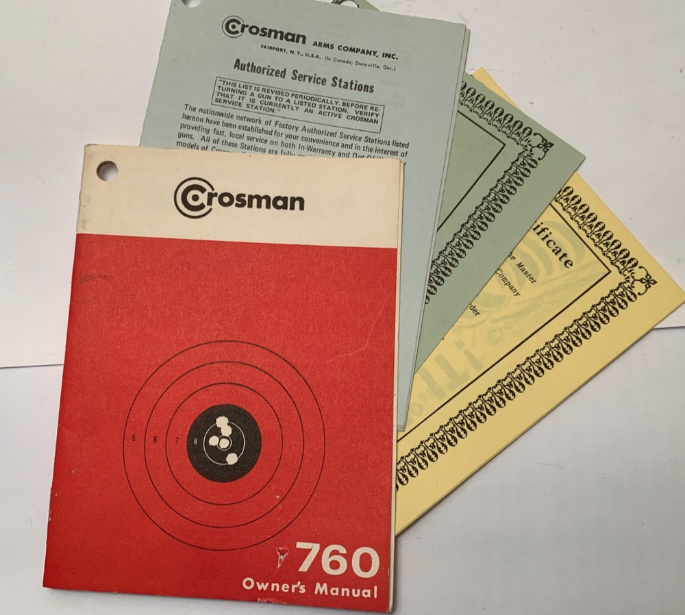 Crosman 760 – Owners Manual – Variant 1