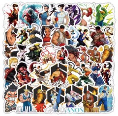 25 Piece Mix Lot 2” Street Fighter Game Stickers, Water Bottle Decal