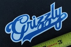 Grizzly Skateboards Griptape Baseball Blue OG Z58B Vintage Skateboarding STICKER