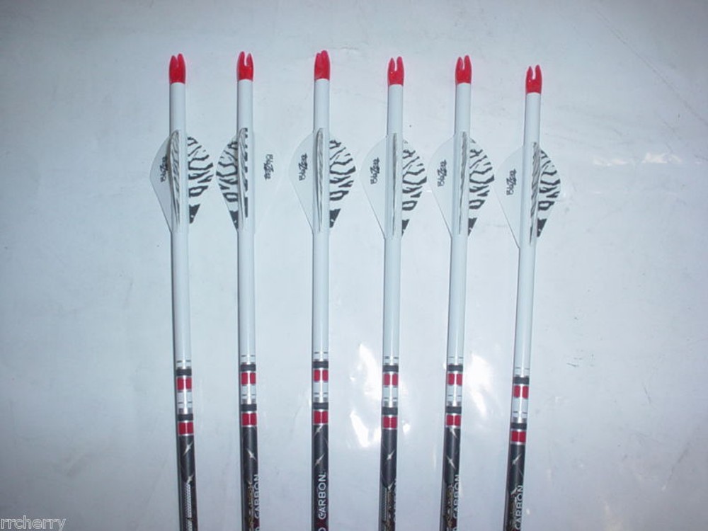 6 Easton Full Metal Jacket FMJ 340 5mm Arrows! Custom Dip/Crested/Blazer Vanes