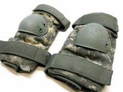 US Military Army ACU Camo Elbow Pads, Paintball, Airsoft LARGE NICE