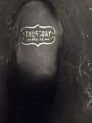 Thursday Boot Company Men’s Frontier Cowboy Black Leather Boots, Size 8.5