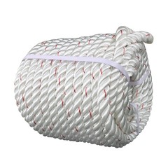 1inch × 120FT High Strength Braided Rope Breaking Strength 3400 Pounds White Red