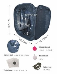 Portable Airsoft Target TentBlackNon Lethal with BB Trap Recycle The Ammo Ind…