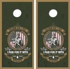 United States Veteran Cornhole Board Wrap LAMINATE Decal Vinyl Sticker #4368