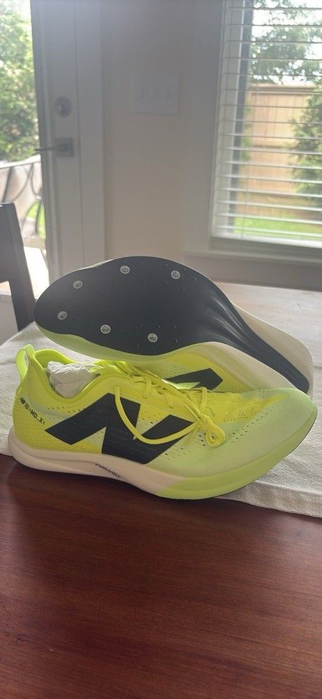 New Balance FuelCell SuperComp MD-X Track Spikes Yellow w/ Bag Size 11.5