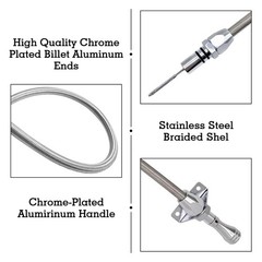 29.5 inch Silver Stainless Transmission Dipstick Tube Fit for GM 4L80E 700R4…
