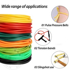 Colorful Surgical Latex Tube Natural Rubber Pipe Hose Elastic Slingshot Fishing