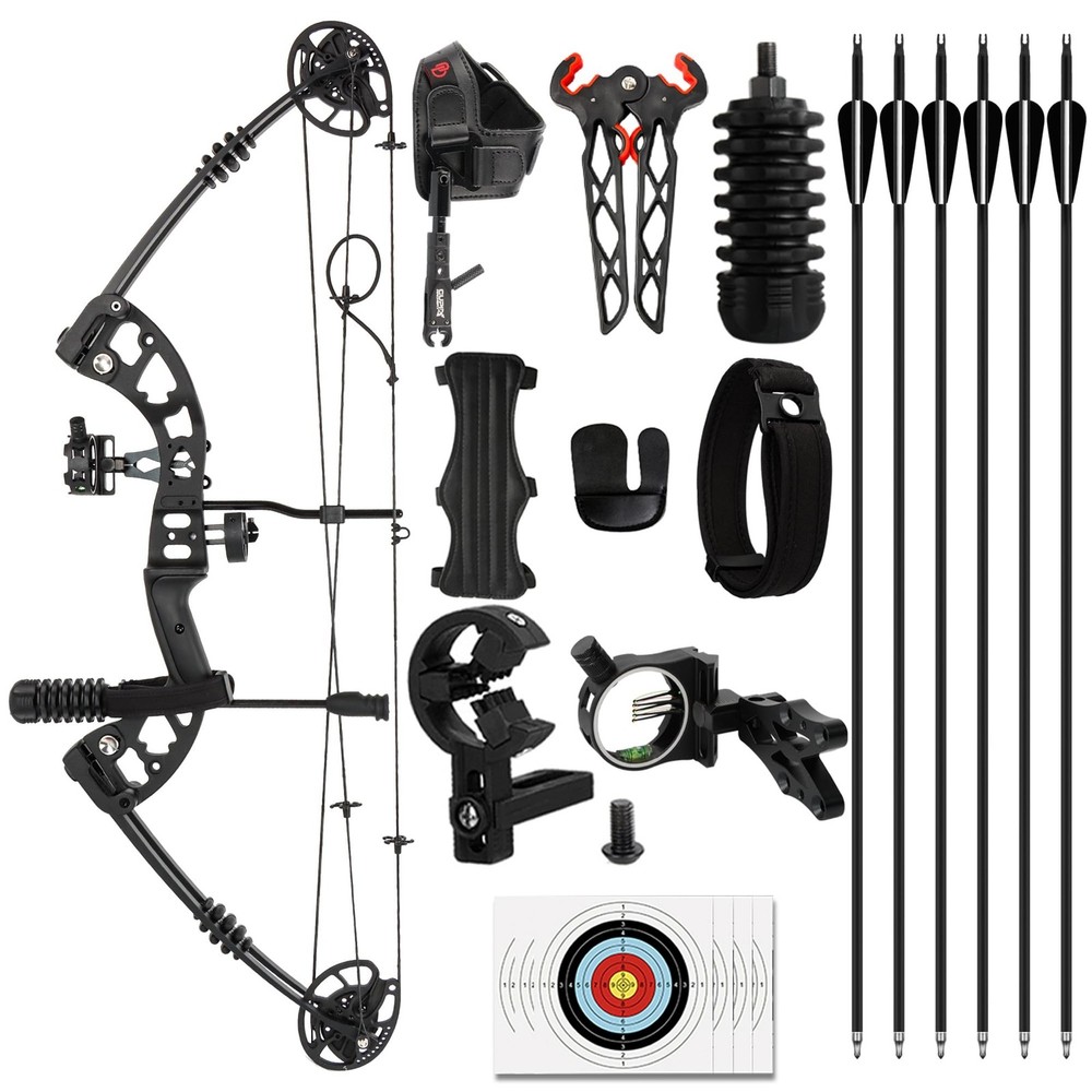 Compound Bow Kit Adjustable for Outdoor Use & Target Practice, 20-70lbs Arche…
