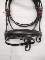 New Leather Padded Comfort Bridle With Black Colour Stone and Padding.