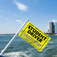 Student Driver Please Be Patient Flag 12X18 Inches – Funny Cool Meme Flags, Boat