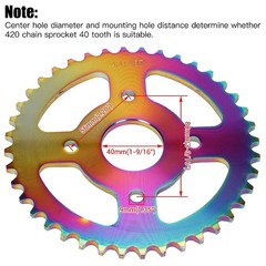 40 Tooth Sprocket 420 Chain 40mm Bore Replacement for Mini Bike Coleman CT200U B