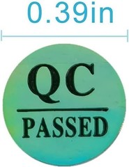 Reflective Round Silver QC Passed Adhesive Labels, 2070 PCS for Inventory Use