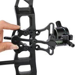 Archery Sight Compound Bow Single 1 Pin 4X 6X 8X Lens 0.019″ Adjustable Hunting
