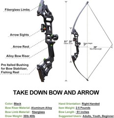 Outdoor Hunting Bow & Arrow Set 30-40 lbs