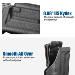 OWB Kydex Holster – Compatible ONLY with Glock 17/19/ 19X / 44/45 (Gen 1-5) &…