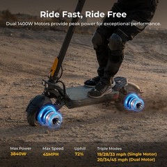 Ausom F1 Max Adult Electric Scooter,2*1400W Motor,62 Miles Max Range,E-Scooters