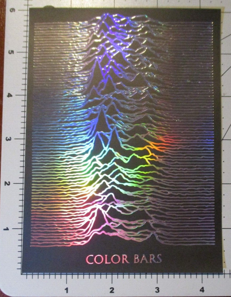 JOY DIVISION X Color Bars Unknown Pleasures blac album cover art STICKER decal L