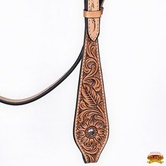 Western Headstall and Breast Collar Set HILASON Tooled Leather Horse Bridle Tack