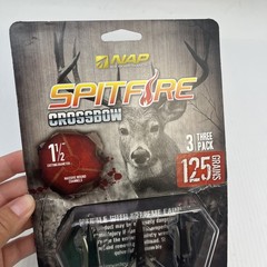 NAP New Archery Spitfire 125 Grain 3 Pack 1.5” Cut – Mechanical Broadheads {18}