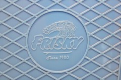 FRISKY Skateboard Mini Cruiser Penny Board Blue Multicolor Wheels