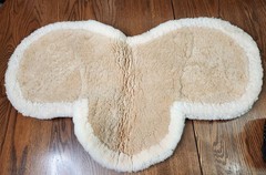 Fleeceworks fitted hunter pad sheepskin, white 15 15.5 16.5″ saddle $336