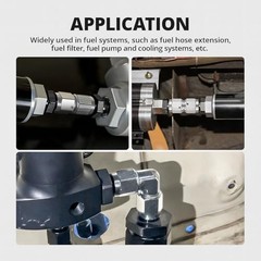 3AN Female to 3AN Female 90 Degree Swivel Brake Line Fitting, AN Adapter