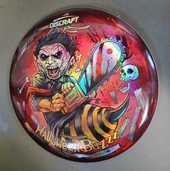 🎃 LEATHER FACE 🎃 Discraft Halloween BuZzz 🎃 FULL FOIL Glo 175_176 🎃 New 9/10