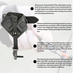 Archery Compound Bow Release Aids Wrist Strap Trigger Index Finger Hook Hunting
