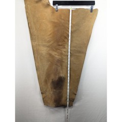 Devon-Aire Tan Suede Leather Equestrian Riding Chaps Medium Style 225 Zip Buckle