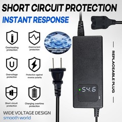 54.6V 2A Lithium Battery Charger for tuttio soleil01 48V 21AH Lithium Battery…