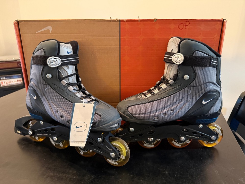 NEW Nike N-Dorfin Select Roller Blades Inline Skates Gray Black Unisex M10 W11
