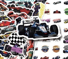 25Pcs Random F1 Racing Car Sport Cars Cartoon Waterproof Stickers