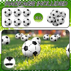 6 Set 7.87 Inch Soccer Dodgeballs Playground Balls Size 5 Bouncy Inflatable K…