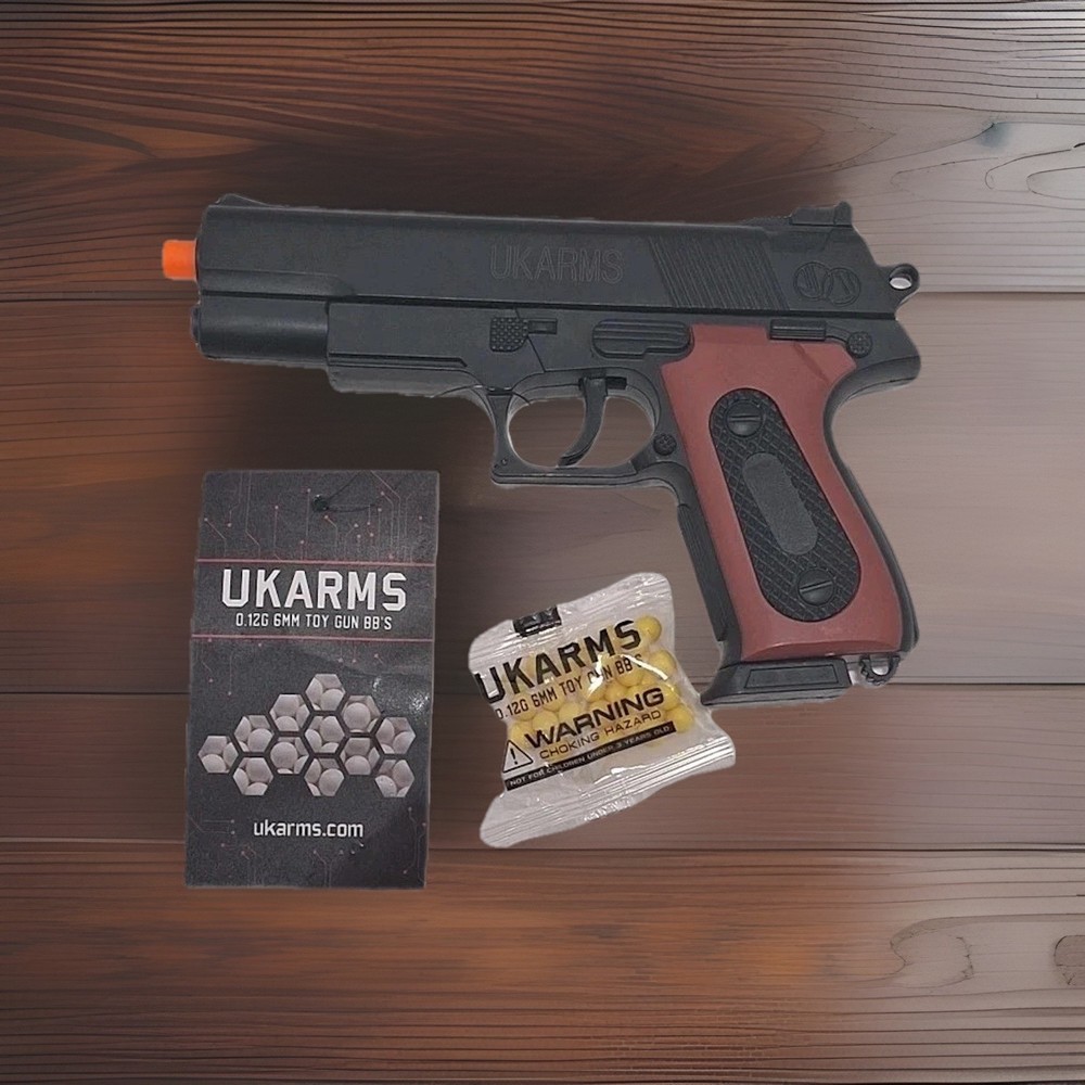 UKARMS 9MM RUGER REPLICA Airsoft PISTOL bbs Included