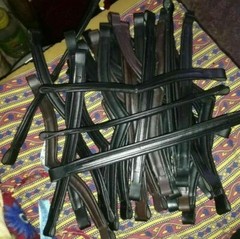 Set 6 x 1 Leather Empty Channel Bridle Browband All Size & Shape For Horse.