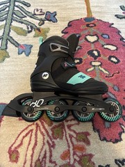 K2 Alexis Pro 80 Women’s Inline Skates Sz 6 in Black/Teal – Excellent Condition
