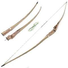 60″ 62″ 64″ Takedown Longbow Set 20-50lbs Traditional Bow Archery Hunting Target