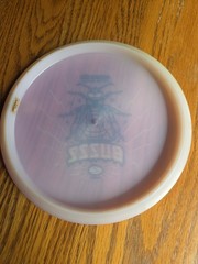 Discraft Ultraviolet Z Buzzz LE White/Pink & Rainbow Laser/Black Lonteen Stamp