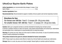 UltraCruz Equine Garlic Flakes Supplement for Horses, 25 lb (1125 Day Supply)