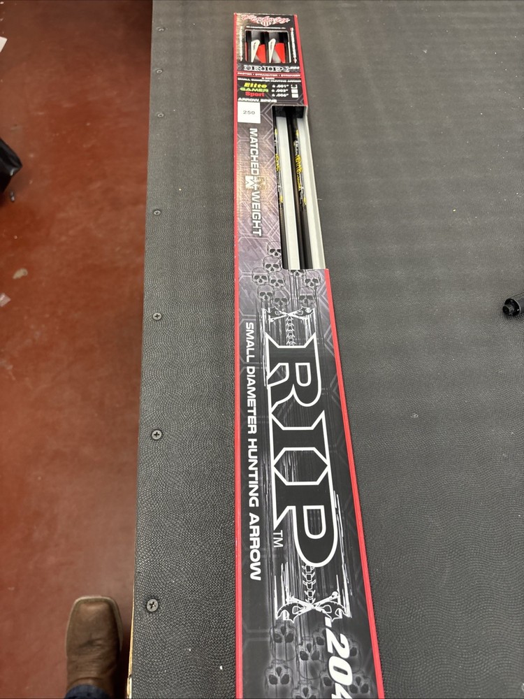 Victory Archery RIP Elite Fletched Arrows 250 Spine .204 Diameter with Inserts