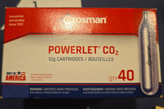 Crosman Brand 12 Gram Co2 Powerlets, 40ct, for Use with Paintball, Air Rifles,
