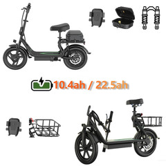 AOVOPRO Electric Scooter for Adults, 14INCH ESCOOTER with Seat Luggage Basket