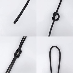 Nylon Rope, 100 Feet Black Nylon Rope, 1/4 Inch Solid Braided Rope Thick Strong